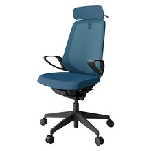 ノートチェア KJ-176JVX-T1N3 エクストラハイバック 固定肘 ランバーサポートなし ハンガー付 抗ウイルス加工 プレーンメッシュバック ナイロン双輪キャスター