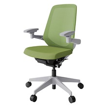 ノートチェア KJ-177JV1GNQ7 ハイバック 可動肘 ランバーサポートなし 抗ウイルス加工 プレーンメッシュバック ナイロン双輪キャスター