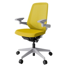 ノートチェア KJ-177JV1GNU5 ハイバック 可動肘 ランバーサポートなし 抗ウイルス加工 プレーンメッシュバック ナイロン双輪キャスター