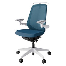 ノートチェア KJ-177JVH1W9N3 ハイバック 可動肘 ランバーサポートなし ハンガー付 抗ウイルス加工 プレーンメッシュバック ナイロン双輪キャスター