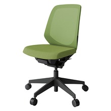 ノートチェア KJ-180JV-T1Q7 ローバック 肘なし ランバーサポートなし 抗ウイルス加工 プレーンメッシュバック ナイロン双輪キャスター