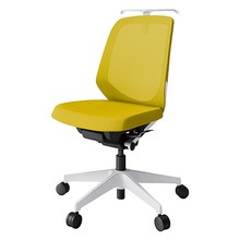 ノートチェア KJ-180JVHM-W9U5 ローバック 肘なし ランバーサポートなし ハンガー付 抗ウイルス加工 プレーンメッシュバック 抵抗付ウレタン双輪キャスター