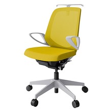 ノートチェア KJ-186JVH-GNU5 ローバック 固定肘 ランバーサポートなし ハンガー付 抗ウイルス加工 プレーンメッシュバック ナイロン双輪キャスター