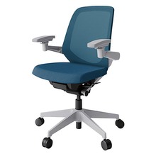 ノートチェア KJ-187JV1GNN3 ローバック 可動肘 ランバーサポートなし 抗ウイルス加工 プレーンメッシュバック ナイロン双輪キャスター