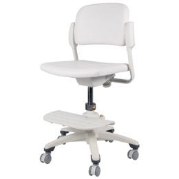 回転チェア KS32-L（PVCレザータイプ） KS32-L-7WH [ホワイト ]