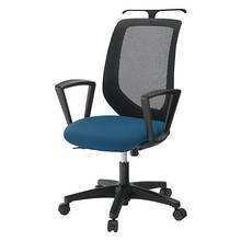 コルトチェア 固定肘 ハンガー付 ベースカラーブラック  [ ベース : / 張地 : ライトイインディゴ ]  KT-256PVHT1N3T1