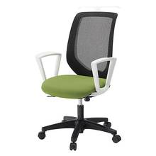 コルトチェア 固定肘 ハンガー付 ベースカラーホワイト  [ ベース : / 張地 : グラスグリーン ]  KT-256PVHW9Q7T1