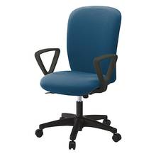 リエットRチェア KT-356PV-T1N3 ハイバック 固定肘 PV（抗ウイルス布地） ナイロン双輪キャスター ［T1×ライトインディゴ］