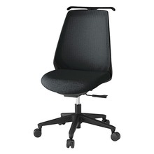 ノナチェア 肘なし ハンガー ナイロン双輪キャスター [ ベース:ブラック / 張地:ブラックT ] KZ-330JEH1T1T1