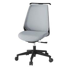 ノナチェア 肘なし ハンガー ナイロン双輪キャスター [ ベース:ブラック / 張地:ホワイトグレーT ] KZ-330JEH1T1T7