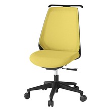 ノナチェア 肘なし ハンガー ナイロン双輪キャスター [ ベース:ブラック / 張地:カナリアイエロー ] KZ-330JEH1T1U6