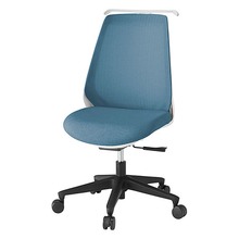 ノナチェア 肘なし ハンガー ナイロン双輪キャスター [ ベース:ホワイト / 張地:ダックブルー ] KZ-330JEH1W9B4