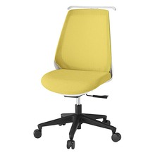 ノナチェア 肘なし ハンガー ナイロン双輪キャスター [ ベース:ホワイト / 張地:カナリアイエロー ] KZ-330JEH1W9U6