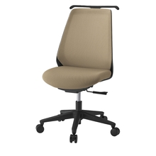 ノナチェア KZ330PVHM1T1Y3 肘なし・ハンガー付/ベースカラーT1  ［PV/抗ウイルス加工布地：Y3/サンドイエロー］ 抵抗付ウレタン双輪キャスター