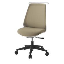 ノナチェア KZ330PVHM1W9Y3 肘なし・ハンガー付/ベースカラーW9  ［PV/抗ウイルス加工布地：Y3/サンドイエロー］ 抵抗付ウレタン双輪キャスター