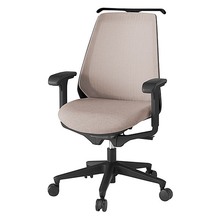 ノナチェア 可動肘 ハンガー付 ナイロン双輪キャスター [ ベース:ブラック / 張地:グレイッシュブラウン ] KZ-337JEH1T1F6