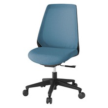 ノナチェア 肘なし 抵抗付ウレタン双輪キャスター [ ベース:ブラック / 張地:ダックブルー ] KZ330JEM1T1B4