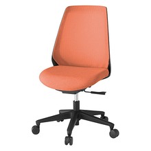 ノナチェア 肘なし 抵抗付ウレタン双輪キャスター [ ベース:ブラック / 張地:パーシモンオレンジ ] KZ330JEM1T1D4