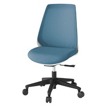 ノナチェア 肘なし 抵抗付ウレタン双輪キャスター [ ベース:ホワイト / 張地:ダックブルー ] KZ330JEM1W9B4