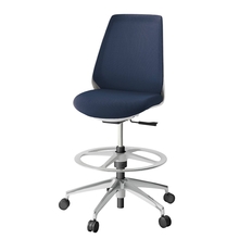 ノナチェア ハイポジションタイプ KZ330PVP2ZWB2 肘なし ベースカラーZW 抵抗付ウレタン双輪キャスター