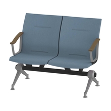ウェイティングSL LSL-232D-45S7 外肘付 2連（外脚） 1トーンバック [ S7 / アイブルー 肘当て : 45 / ダークブラウン ]