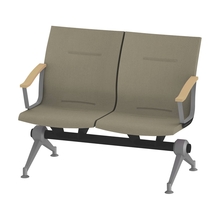 ウェイティングSL LSL-232D-95K3 外肘付 2連（外脚） 1トーンバック [ K3 / シュガーブラウン 肘当て : 95 / ナチュラルホワイト ]