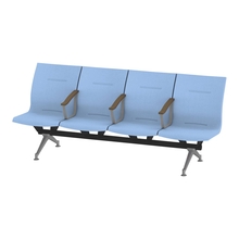 ウェイティングSL 4連 中間肘付 突板バック