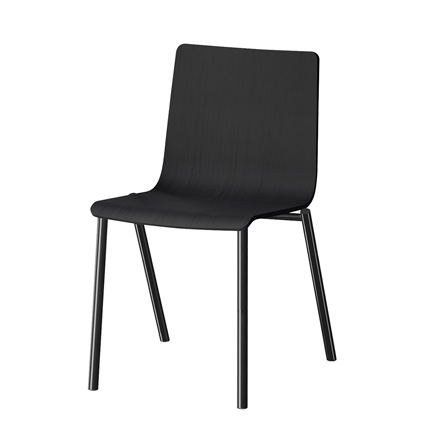 HAKUSAN NHS-100-GT107 アームレスチェア [ Frame: GT1 / Gloss Black T Seat: 07 / Black ]