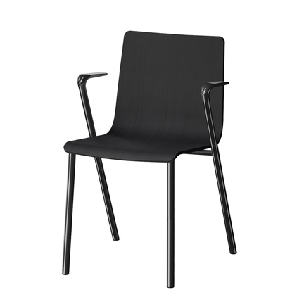 HAKUSAN NHS-105-GT107 アームチェア [ Frame: GT1 / Gloss Black T Seat: 07 / Black ]