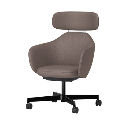 BIWA NST3TS-GT167 high-type ( ハイタイプ ) 4本昇降脚 TS / Fabric ( Kvadrat - Saxiion ) ナイロン双輪キャスター [ Leg: GT1/ Gloss Black T | Backlest&Seat : 367 ]