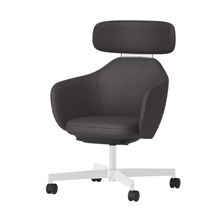 BIWA NST3TS-GT977 high-type ( ハイタイプ ) 4本昇降脚 TS / Fabric ( Kvadrat - Saxiion ) ナイロン双輪キャスター [ Leg: GT9/ Gloss White T | Backlest&Seat : 177 ]