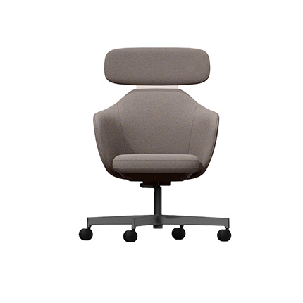 BIWA NST3TS-W267 high-type ( ハイタイプ ) 4本昇降脚 TS / Fabric ( Kvadrat - Saxiion ) ナイロン双輪キャスター [ Leg: W2/ Satin Off blacjk W | Backlest&Seat : 367 ]