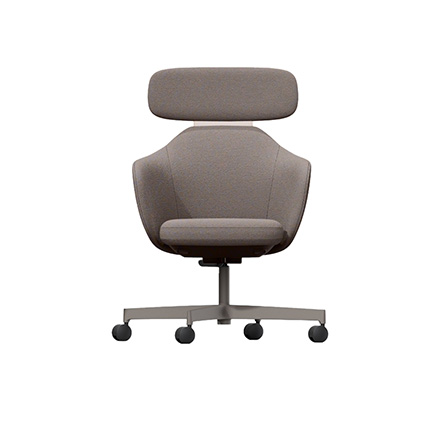 BIWA NST3TS-Z967 high-type ( ハイタイプ ) 4本昇降脚 TS / Fabric ( Kvadrat - Saxiion ) ナイロン双輪キャスター [ Leg: Z9/ Aliminium Mirror | Backlest&Seat : 367 ]