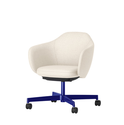 BIWA NST4CMM-GT9C5 low-type  (ロータイプ ) 4本昇降脚 TS / Fabric ( Kvadrat - Saxiion ) ナイロン双輪キャスター [ Leg: GV3/ Gloss Ultramarine | Seat : 107 ]