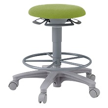 サポートスツール 背なし 足掛付 キャスター脚