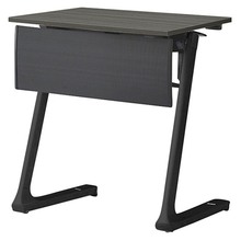折りたたみテーブル レスパス ブラック幕板付 棚付 650×450mm ［脚：ブラック/天板：アッシュドオークD］ THT-064KS1-TR