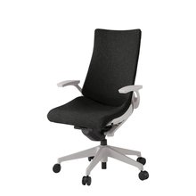 アクトチェア KG-415SAM1GNT1 テクスチャードクロス ハイバック 樹脂脚 固定肘 ランバーサポート  抵抗付ウレタン双輪キャスター ［GN×T1/ブラックT］