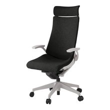 アクトチェア KG-435SAEM1GNT1 テクスチャードクロス エクストラハイバック 樹脂脚 固定肘   抵抗付ウレタン双輪キャスター ［GN×T1/ブラックT］