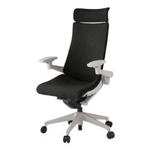 アクトチェア KG-437SAEM1GNT1 テクスチャードクロス エクストラハイバック 樹脂脚 アジャスタブル肘   抵抗付ウレタン双輪キャスター ［GN×T1/ブラックT］