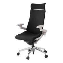 アクトチェア KG-437SAXM1ZNT1 テクスチャードクロス エクストラハイバック アルミミラー脚 アジャスタブル肘  ハンガー 抵抗付ウレタン双輪キャスター ［ZN×T1/ブラックT］