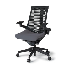 アクトチェア エラストマーバック 可動肘 ハンガー ベースカラー：T1 樹脂脚 抵抗付ウレタン双輪キャスター ［座×背：T3T1］ KG447SCHMT1T3T1