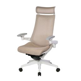 アクトチェア【公式ストア限定モデル】 エクストラハイバック メッシュ張地 4Dアームレスト 可動肘 ナイロン双輪キャスター [座背F6グレイッシュブラウン/ベースカラーW9ホワイト] Act KG477JEE1W9F6C