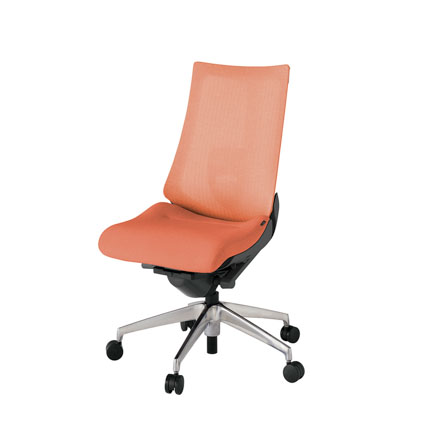 アクト2 KJ-450JE-ZDD4 メッシュバック テクスチャード ランバーサポート ナイロンキャスター[ ベースカラー: ZD 張地カラー: D4 / パーシモオレンジ  ]