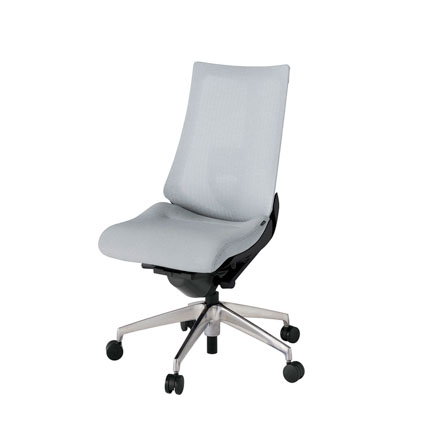 アクト2 KJ-450JE-ZTT7 メッシュバック テクスチャード ランバーサポート ナイロンキャスター[ ベースカラー: ZT 張地カラー: T7 / ホワイトグレー  ]