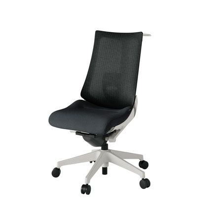 アクト2 KJ-450JEH-GNT1 メッシュバック テクスチャード ランバーサポート ハンガーナイロンキャスター[ ベースカラー: GN 張地カラー: T1 / ブラック  ]