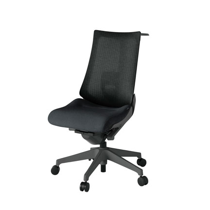 アクト2 KJ-450JEH-W2T1 メッシュバック テクスチャード ランバーサポート ハンガーナイロンキャスター[ ベースカラー: W2 張地カラー: T1 / ブラック  ]