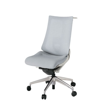 アクト2 KJ-450JEH-ZNT7 メッシュバック テクスチャード ランバーサポート ハンガーナイロンキャスター[ ベースカラー: ZN 張地カラー: T7 / ホワイトグレー  ]