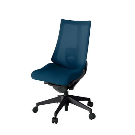 アクト2 KJ-450JV-T1B2 メッシュバック プレーン ランバーサポート ナイロンキャスター[ ベースカラー: T1 張地カラー: B2 / ネイビーブルー  ]