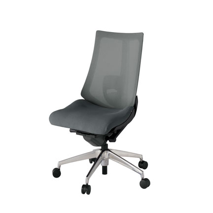 アクト2 KJ-450JV-ZTC3 メッシュバック プレーン ランバーサポート ナイロンキャスター[ ベースカラー: ZT 張地カラー: C3 / ダークグレー  ]