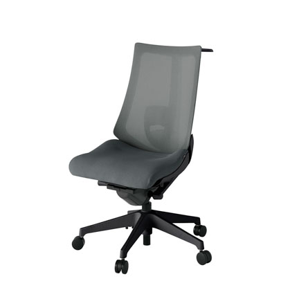 アクト2 KJ-450JVH-T1C3 メッシュバック プレーン ランバーサポート ハンガーナイロンキャスター[ ベースカラー: T1 張地カラー: C3 / ダークグレー  ]